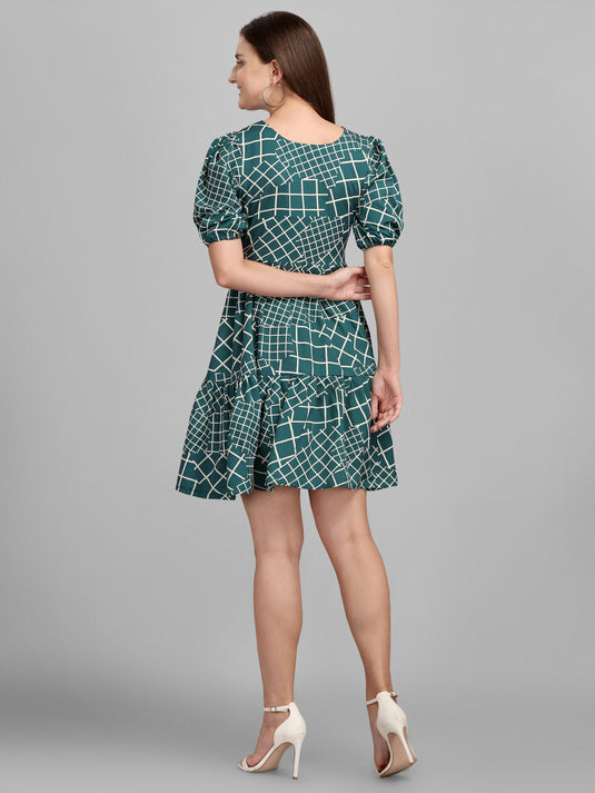 Vaani Creation Women's Geometric Printed Dress