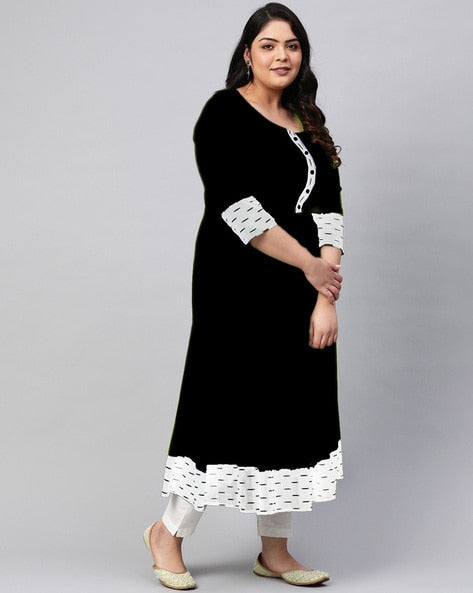 Round-Neck A-Line Kurta