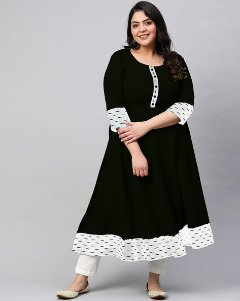 Round-Neck A-Line Kurta