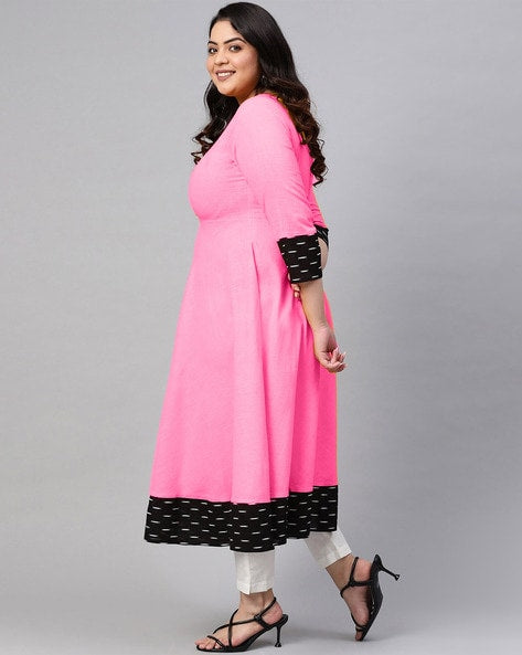 Ikat Anarkali Kurta