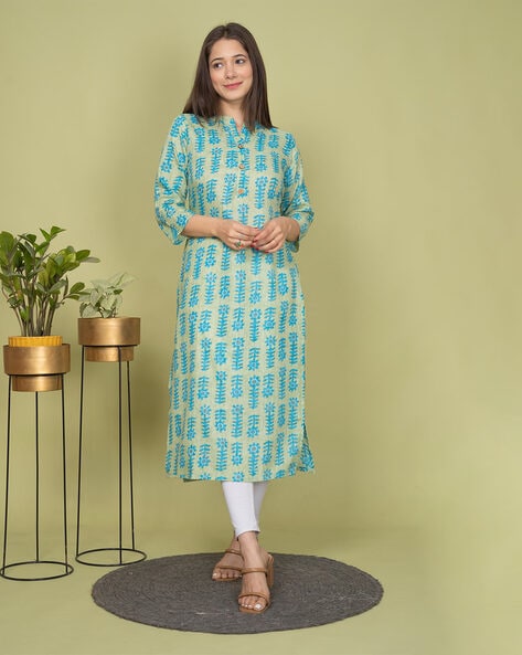 Floral Print Straight Kurta