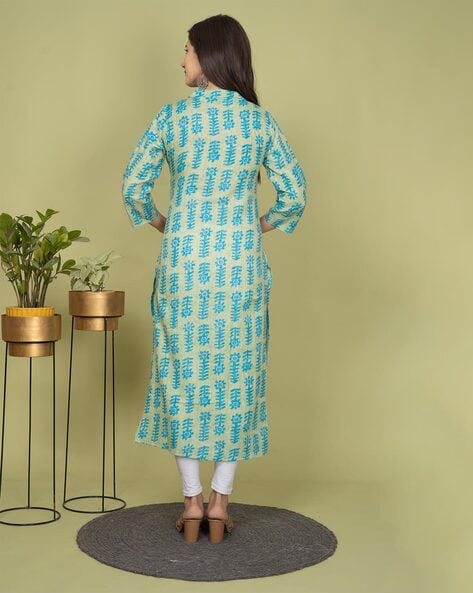 Floral Print Straight Kurta