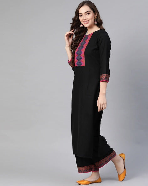 Printed Straight Kurta Set