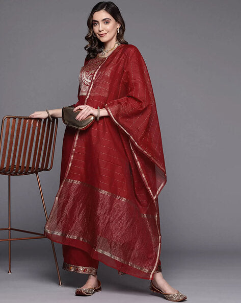 Embellished Straight Kurta Set