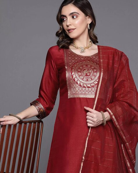 Embellished Straight Kurta Set