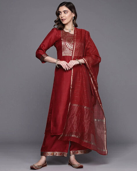 Embellished Straight Kurta Set