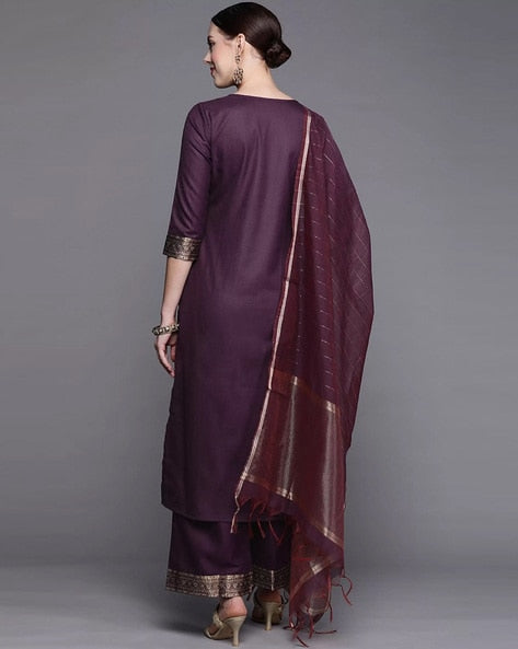 Embellished Straight Kurta Set