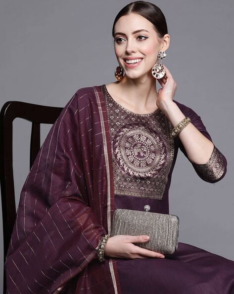 Embellished Straight Kurta Set