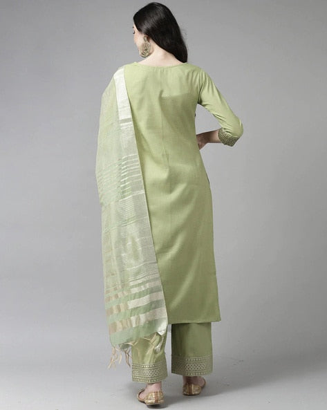 Embellished Straight Kurta Set