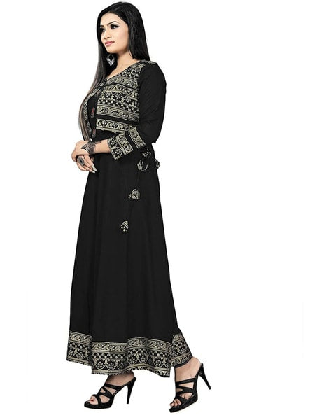 Floral Print Anarkali Kurta