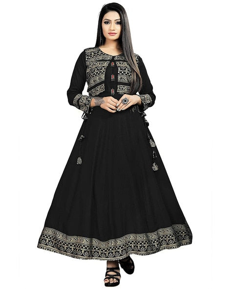 Floral Print Anarkali Kurta