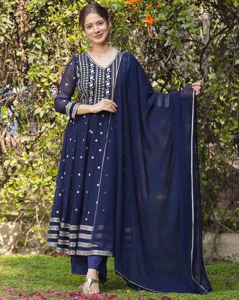 Women Embroidered Anarkali Kurta Set