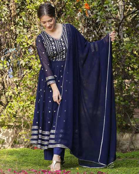 Women Embroidered Anarkali Kurta Set