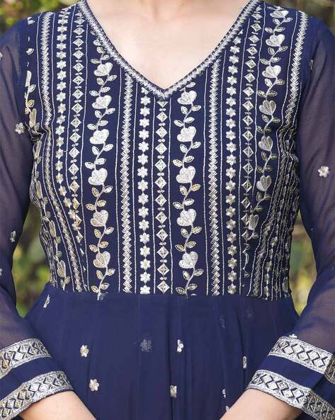 Women Embroidered Anarkali Kurta Set