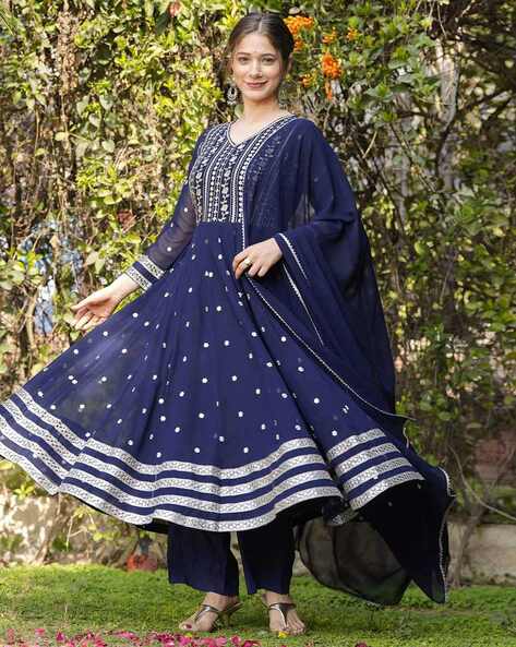 Women Embroidered Anarkali Kurta Set