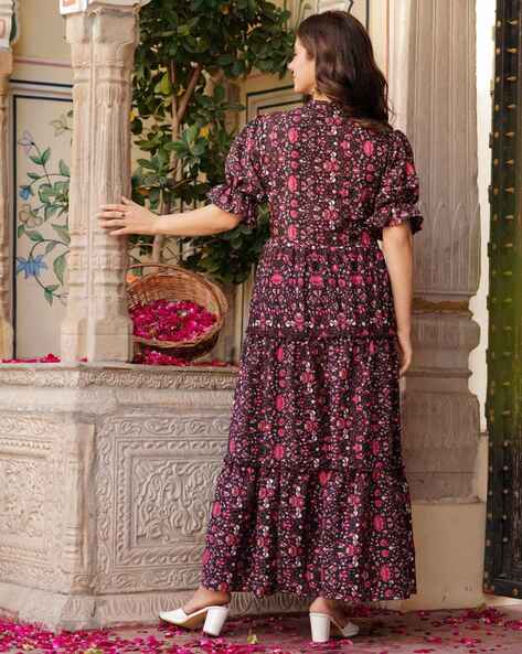 Women Floral Print Fit & Flared Dress