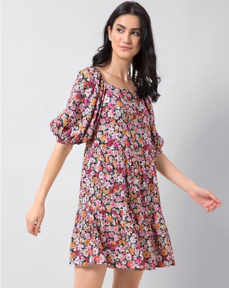 Women Floral Print Fit & Flare Dress