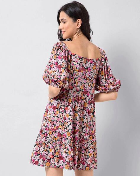 Women Floral Print Fit & Flare Dress