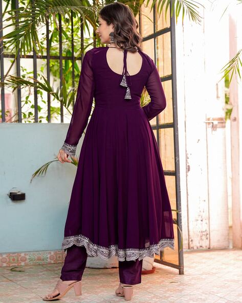 Women Embroidered Anarkali Kurta Set