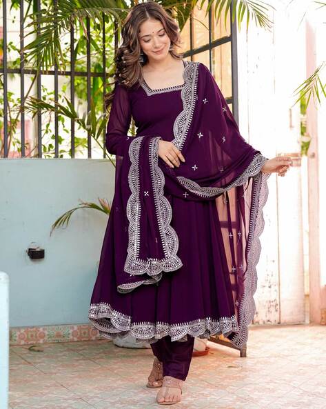 Women Embroidered Anarkali Kurta Set