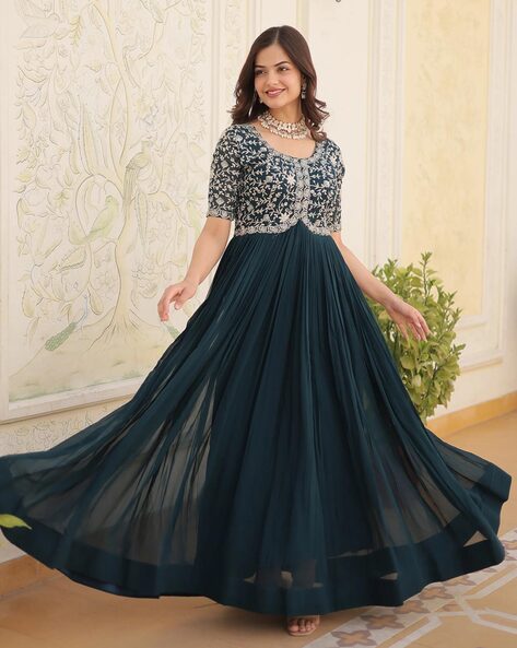 Women Embroidered Gown