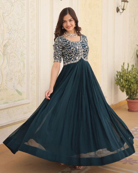 Women Embroidered Gown