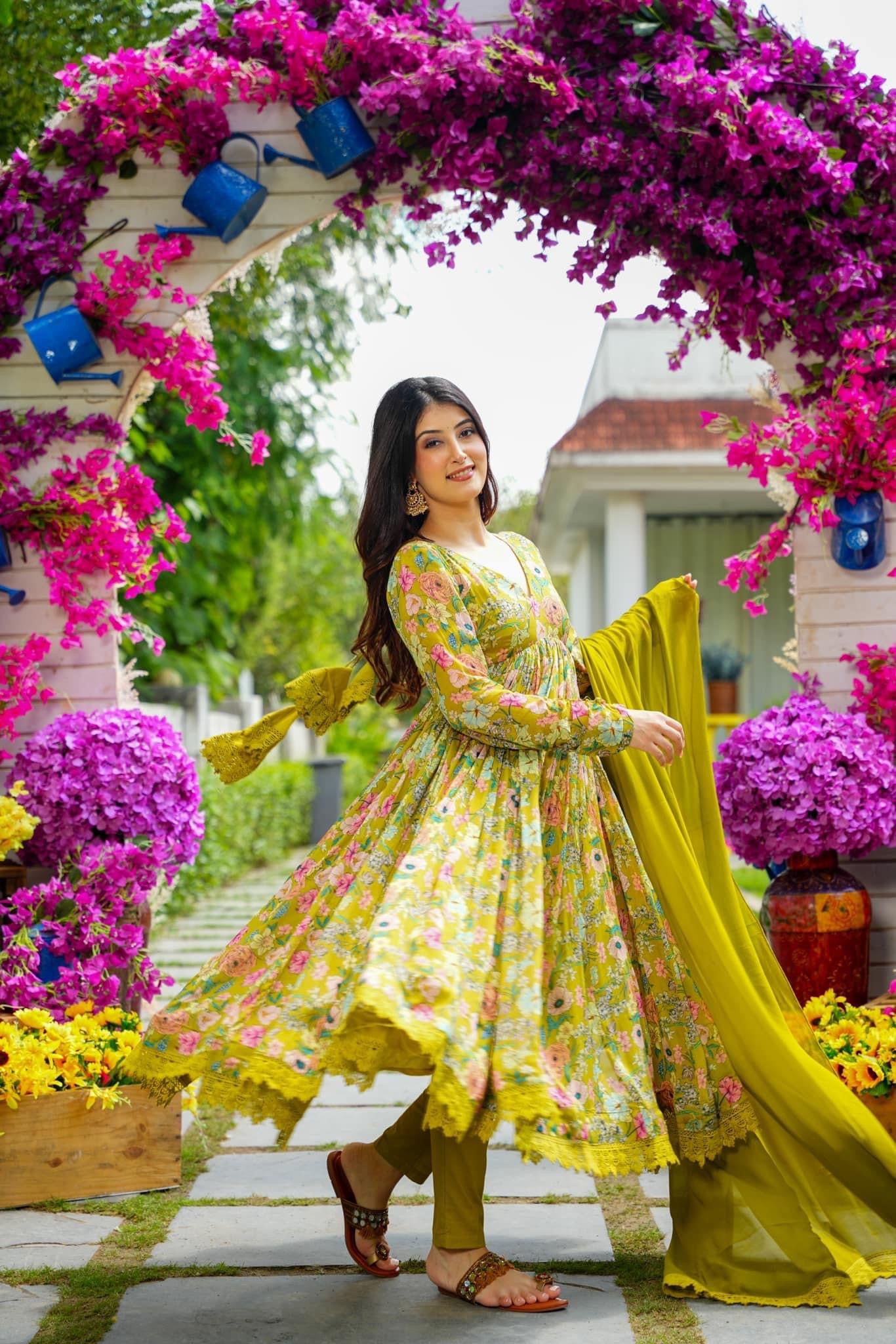 Printed Suit Set With Dupatta