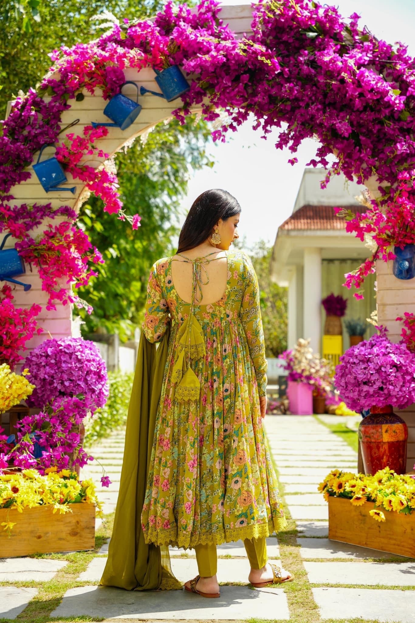 Printed Suit Set With Dupatta