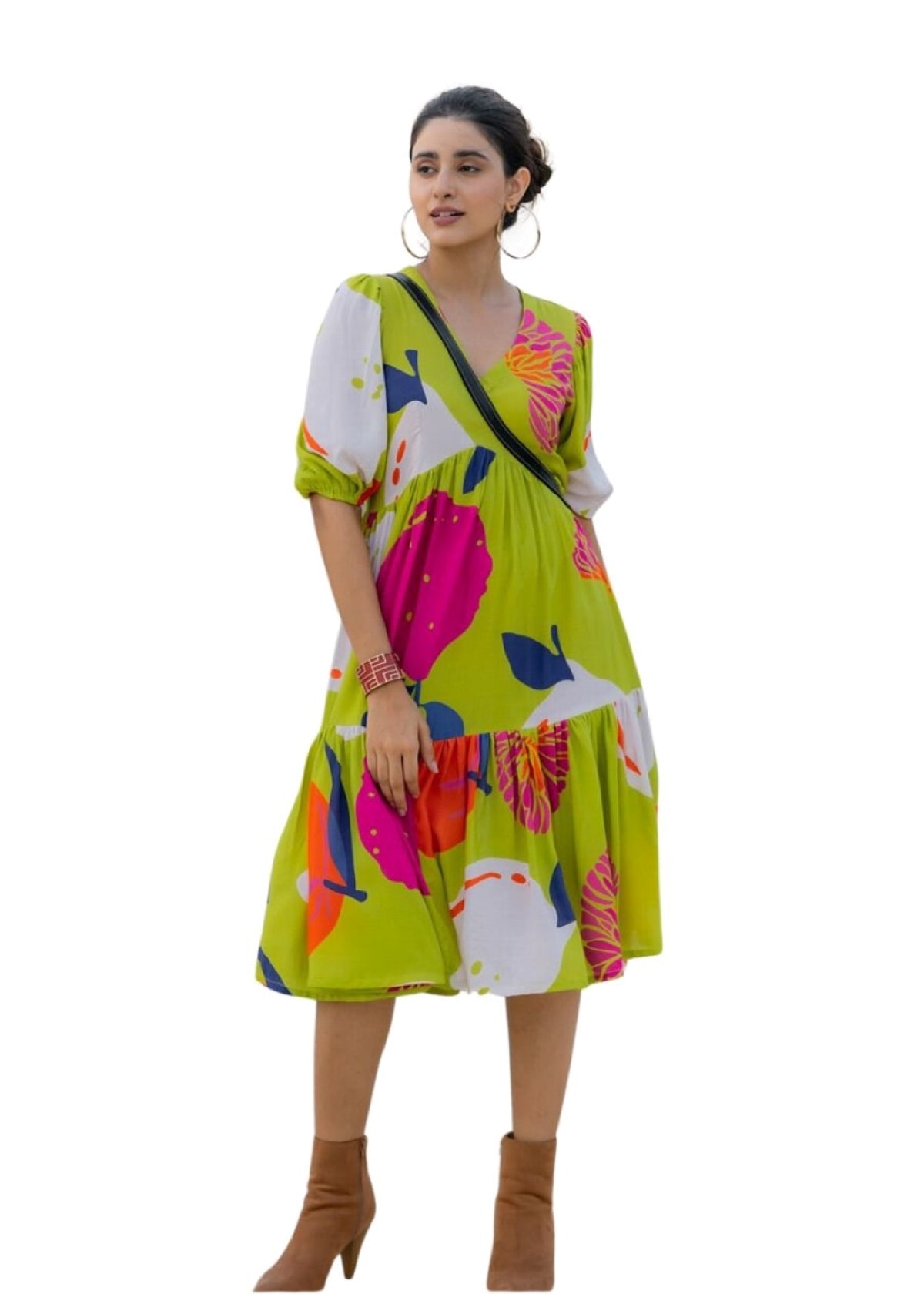 Women Floral Print Fit & Flared Dress
