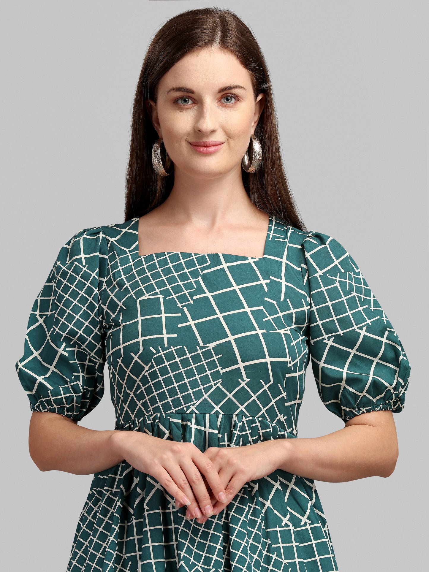 Vaani Creation Women's Geometric Printed Dress