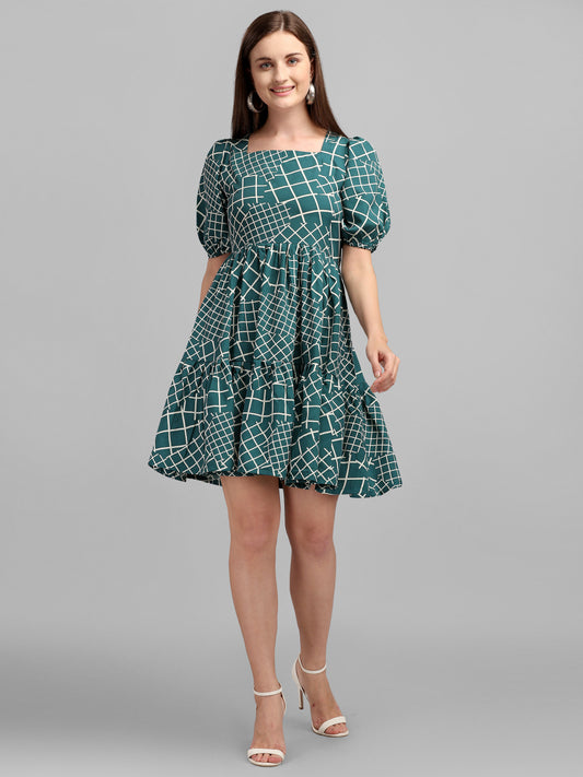 Vaani Creation Women's Geometric Printed Dress
