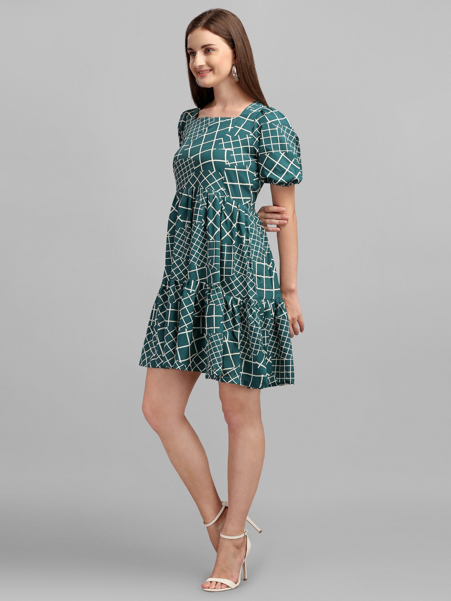 Vaani Creation Women's Geometric Printed Dress