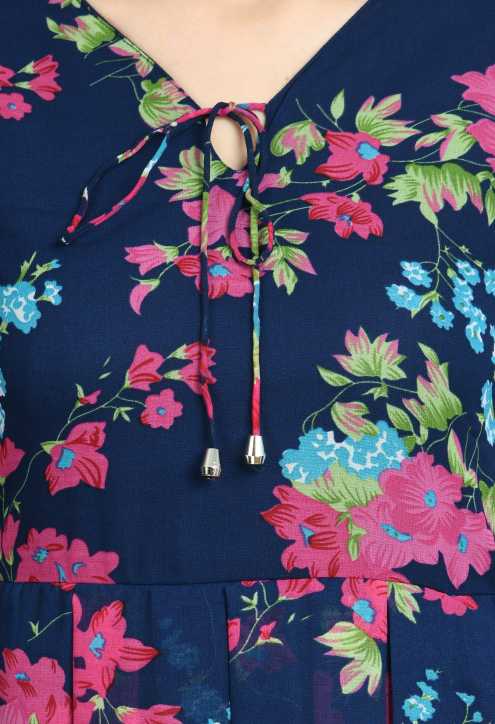 Vaani Creation Women's Georgette Floral Printed Dress