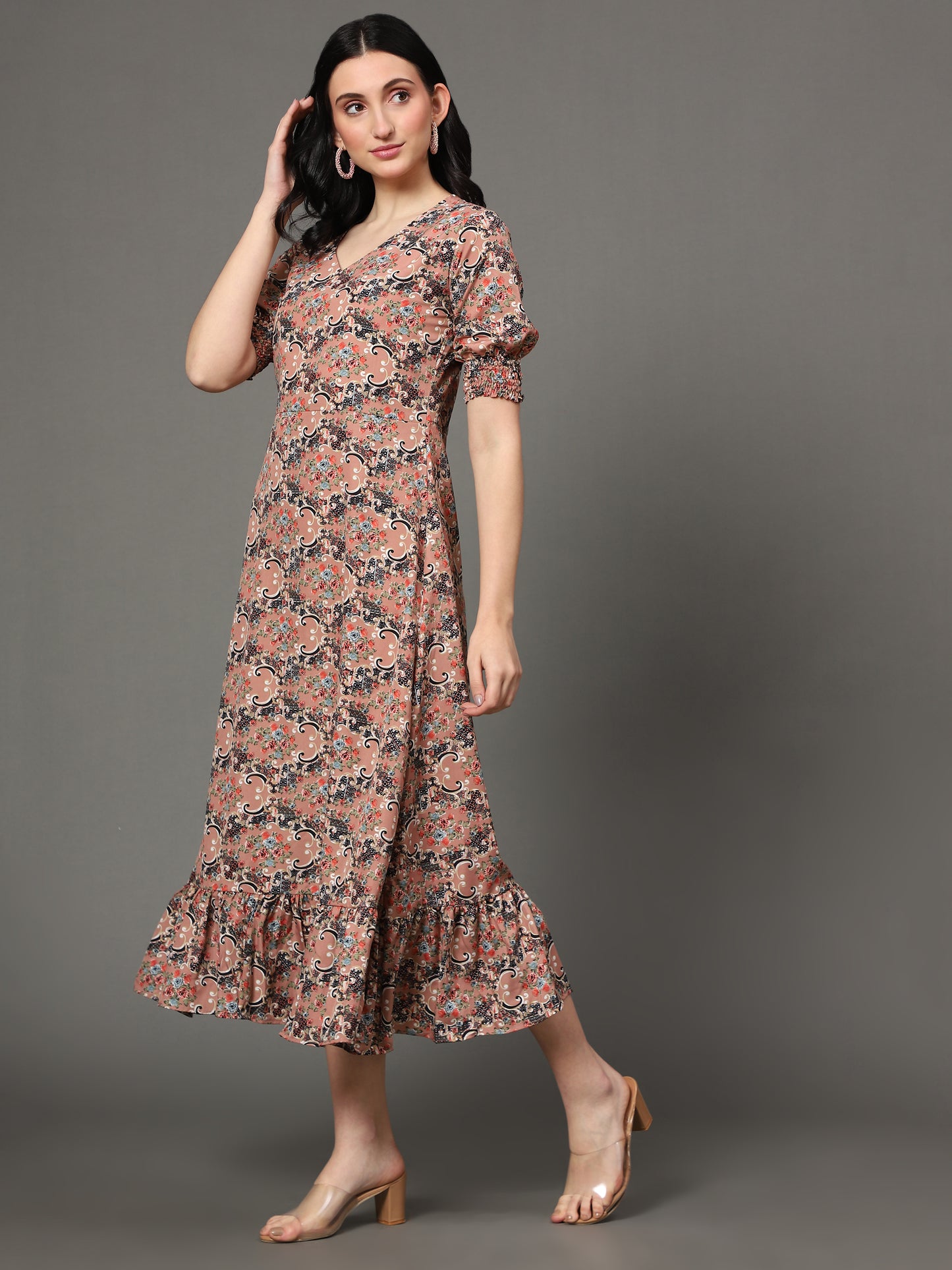 Vaani Creation Women's Floral Printed Dress