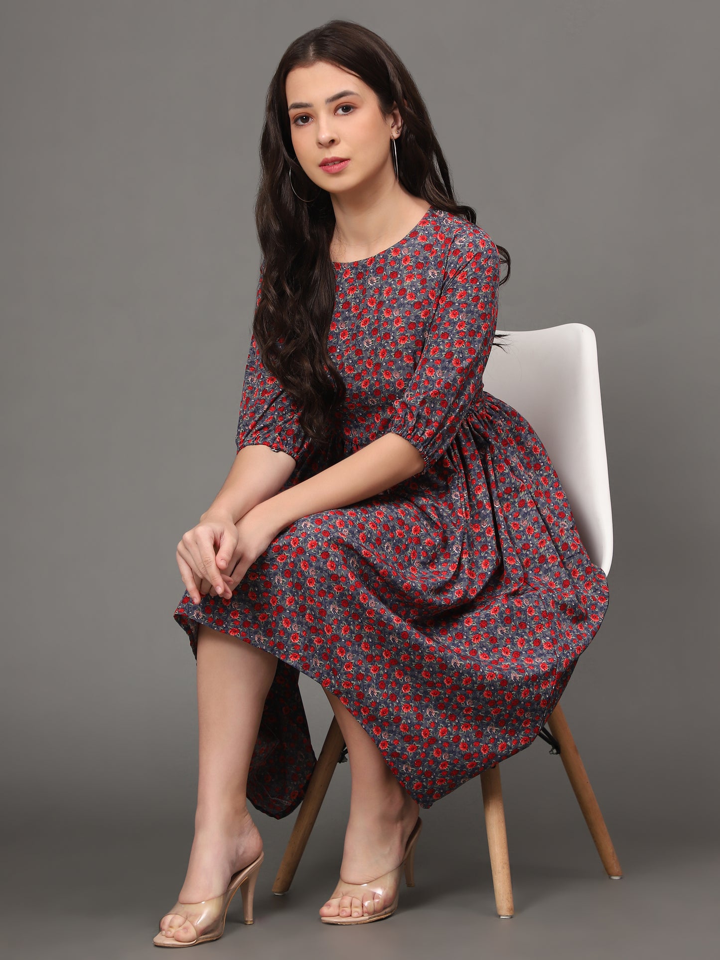 Vaani Creation Printed Asymmetrical Dress